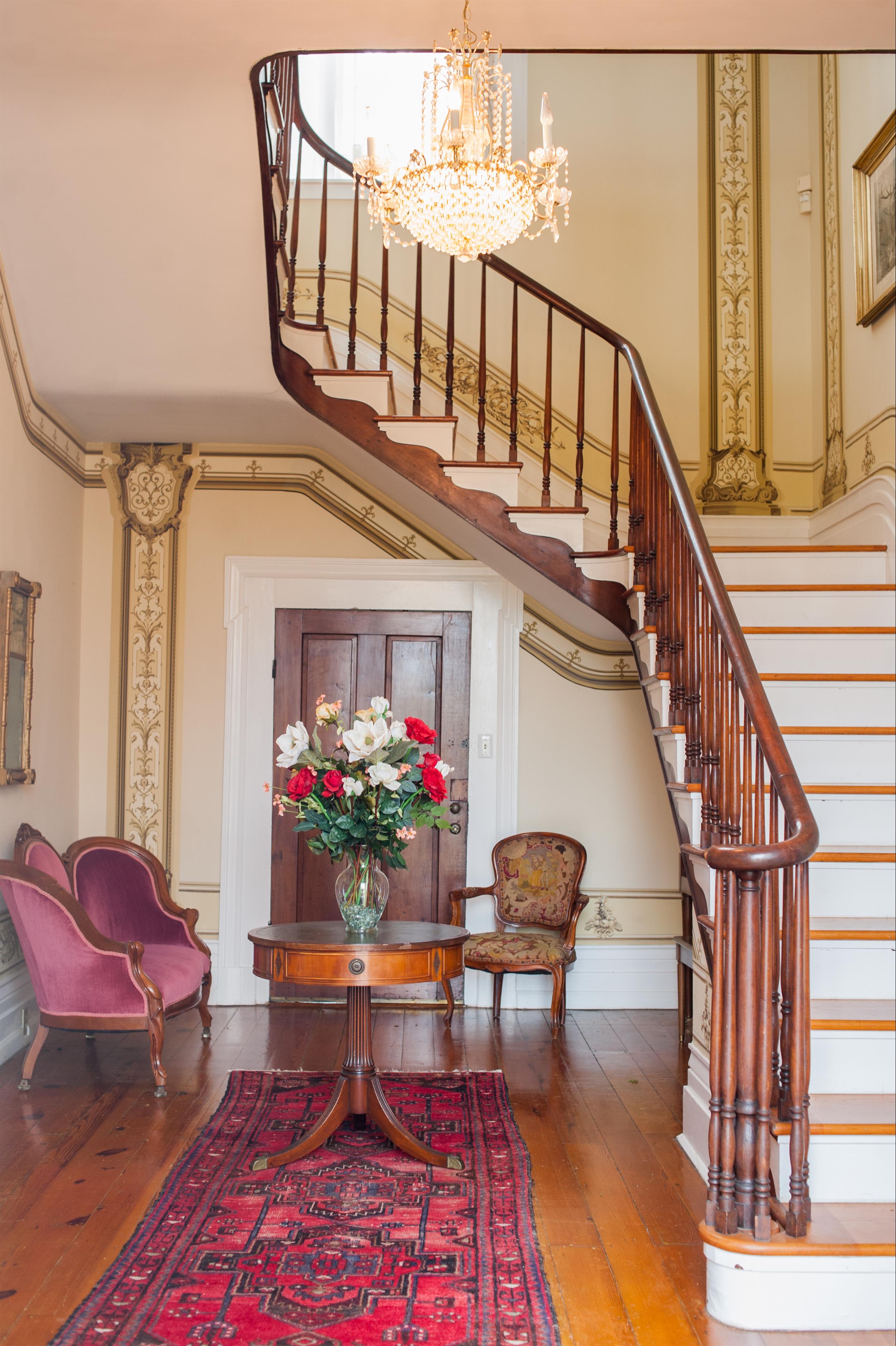 Stairs in front entry